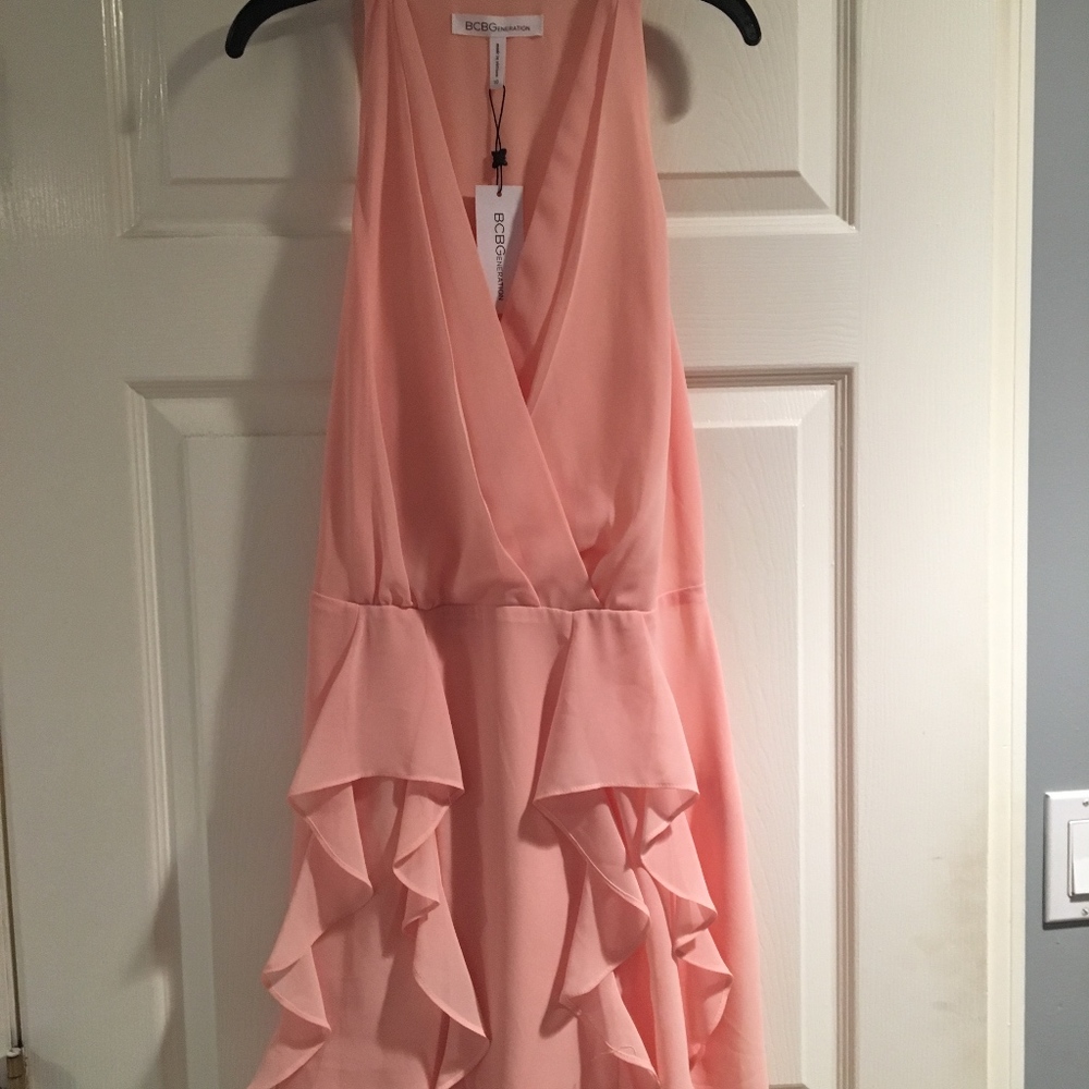 BCBGeneration Sleeveless Chiffon Surplice Dress